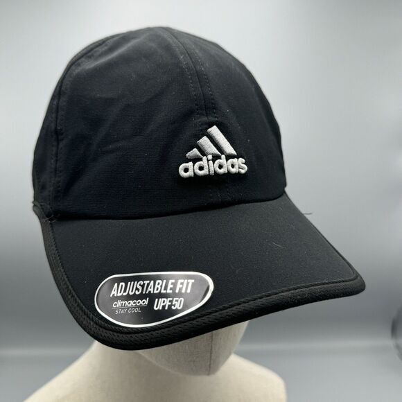 adidas Accessories Adidas Adizero Climacool Upf 5 Black Hat Baseball Cap Adjustable Fit Logo